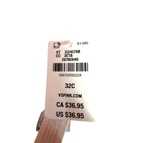 NWT Victoria’s Secret PINK Wear Everywhere Push-Up Bra 32C Red Sexy Underwire Ad - Picture 8 of 12